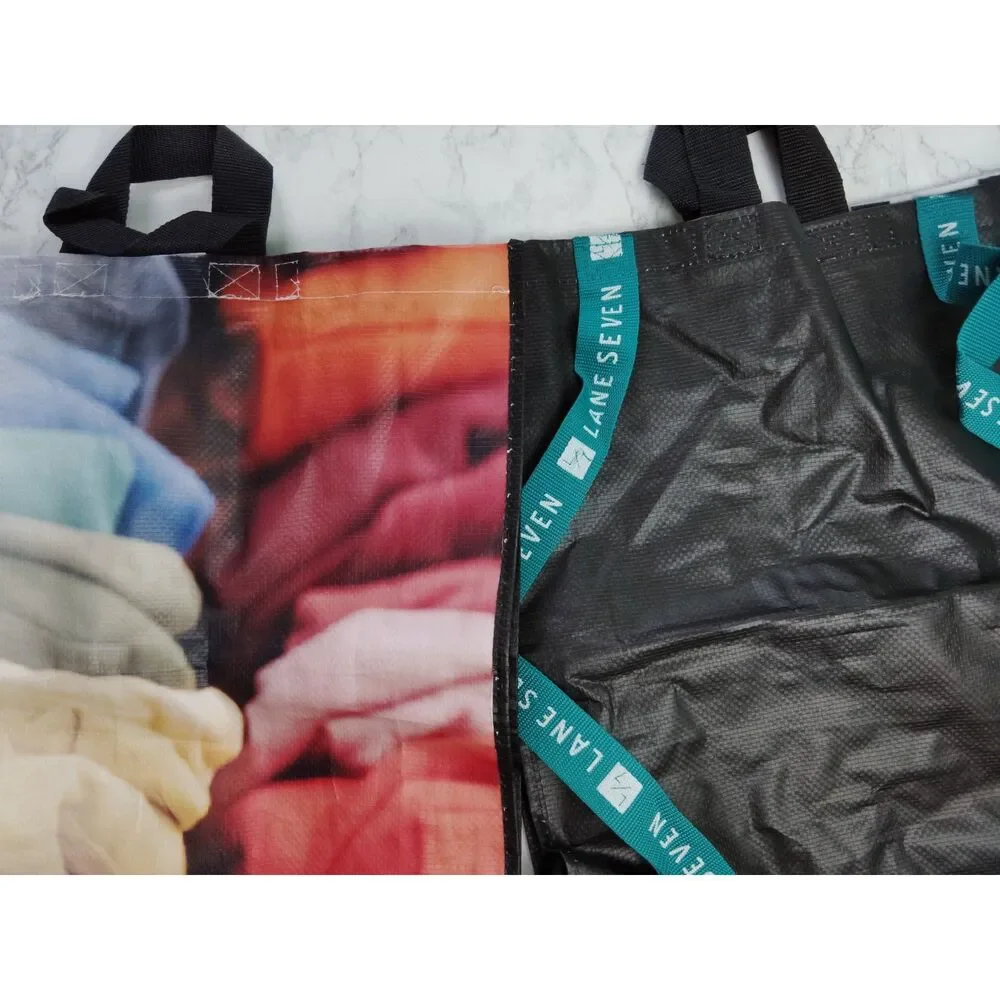 Lane Seven L/7 Reusable Grocery Laundry Bag Lot of Two Sz 20